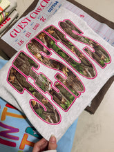 Load image into Gallery viewer, Camo Jesus hot pink outline tee or sweatshirt
