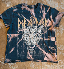 Load image into Gallery viewer, Upcycled Def Leppard Leopard Bleached Band Tee (Size L)
