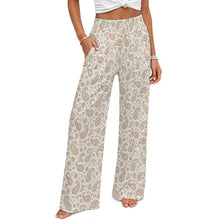 Load image into Gallery viewer, Baha Ranch Cream with Tan Paisley Bandana Wide Leg Pants
