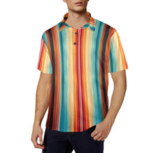 Load image into Gallery viewer, Baha Ranch Serape Western Polo Style Shirt
