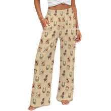 Load image into Gallery viewer, Baha Ranch Country Girl Floral Horse High Waisted Wide Leg Pants

