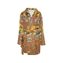 Load image into Gallery viewer, Vintage Cowgirl Collage Bath Robe

