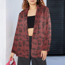 Load image into Gallery viewer, Burgandy Cowboy Women's Western Blazer
