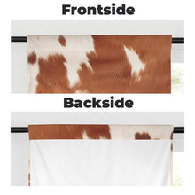 Load image into Gallery viewer, Cowhide Print Window Curtains 28&quot;x40&quot; (2-Piece) Made in America
