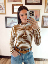 Load image into Gallery viewer, The Turner Top in Brown &amp; White
