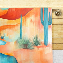 Load image into Gallery viewer, Desert Dreaming Set of 4 Kitchen Dish Towels Made in America
