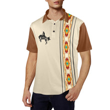 Load image into Gallery viewer, Baha Ranch Desert Cowboy Aztec Polo Shirt
