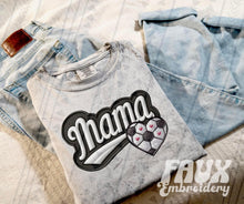 Load image into Gallery viewer, FAUX Varsity Mama Sweatshirt
