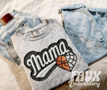 Load image into Gallery viewer, FAUX Varsity Mama Sweatshirt
