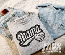 Load image into Gallery viewer, FAUX Varsity Mama Sweatshirt
