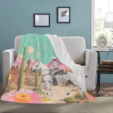 Load image into Gallery viewer, Desert Cowgirl Throw Blanket 60" x 80" Made in USA
