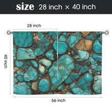 Load image into Gallery viewer, Turquoise Window Curtains 28"x40" (2-Piece) Made in America
