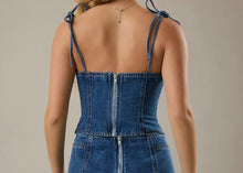 Load image into Gallery viewer, The Dumas Denim Corset Top

