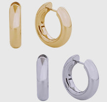 Load image into Gallery viewer, The Chunky Hoop Earrings {GOLD + SILVER}
