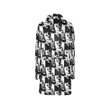 Load image into Gallery viewer, Black White Cowboy Bath Robe
