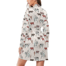 Load image into Gallery viewer, Cattle Drive Women's Belted Satin Feel Dressing Lounge Robe
