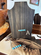 Load image into Gallery viewer, The Golden Turquoise Bar Necklace
