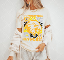 Load image into Gallery viewer, Groovy Floral Mascot Tee - Adult
