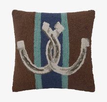 Load image into Gallery viewer, The Striped Double Horseshoe Hook Pillow
