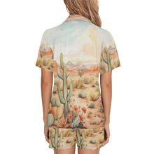 Load image into Gallery viewer, Watercolor Desert Women&#39;s Western Pajama Set
