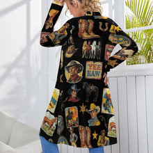 Load image into Gallery viewer, Vintage Cowboy Collage Western Lightweight Cardigan
