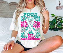 Load image into Gallery viewer, Groovy Floral Awareness Tee
