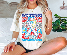 Load image into Gallery viewer, Groovy Floral Awareness Tee
