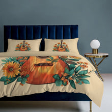 Load image into Gallery viewer, Boho Dolly Guitar Design 3-Piece Bedding Set (1 Duvet Cover + 2 Pillow Shams) – 102"×90"
