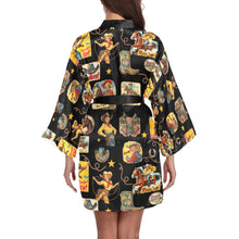 Load image into Gallery viewer, Vintage Cowgirl College Satin Kimono Robe
