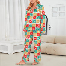 Load image into Gallery viewer, Colores De Mexico Picado Womens Satin Pajamas
