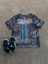 Load image into Gallery viewer, Upcycled By Katie Nirvana Smiley Face Tee – Hand-Bleached One-of-a-Kind (4T) Shirt – Graphic Teen
