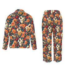 Load image into Gallery viewer, Colores De Mexico Roses &amp; Guitars Satin Pajamas
