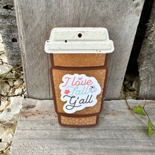 Load image into Gallery viewer, Fall Coffee Cup Car Freshie
