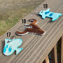 Load image into Gallery viewer, Genuine Hair-On-Hide Keychain – Single-Sided Cowhide Shapes
