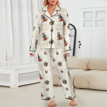 Load image into Gallery viewer, Christmas Horses Satin Western Pajamas
