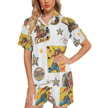 Load image into Gallery viewer, Vintage Cowgirl Collage Pajama Set
