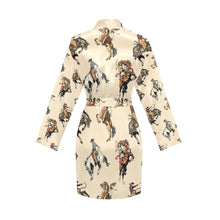 Load image into Gallery viewer, Vintage Cowgirl Women&#39;s Long Sleeve Belted Satin Feel Dressing Lounge Robe
