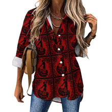 Load image into Gallery viewer, Baha Ranch Colores de Mexico Flamenco Floral Button Up Blouse
