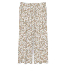 Load image into Gallery viewer, Baha Ranch Cream with Tan Paisley Bandana Wide Leg Pants
