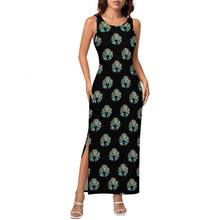 Load image into Gallery viewer, Turquoise Naja Sleeveless Bodycon Side Slit Maxi Dress
