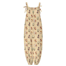 Load image into Gallery viewer, Baha Ranch Floral Horse Western Country Girl Overalls Jumpsuit
