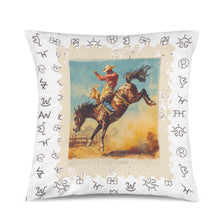 Load image into Gallery viewer, Baha Ranch Stamped Rodeo 2 Velvety Soft Pillow Case Made in America
