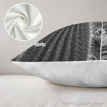 Load image into Gallery viewer, Baha Ranch Black White Cactus Velvety Soft Pillow Case Made in America
