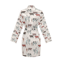 Load image into Gallery viewer, Cattle Drive Women's Belted Satin Feel Dressing Lounge Robe
