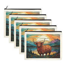 Load image into Gallery viewer, Stained GlasHighland Cosmetic Bag Pack of 5 Made in America
