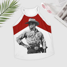 Load image into Gallery viewer, Black White Cowboy Vintage Tank Top
