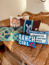 Load image into Gallery viewer, The Striped Double Horseshoe Hook Pillow
