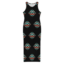 Load image into Gallery viewer, Southwestern Aztec Sleeveless Bodycon Side Slit Western Maxi Dress
