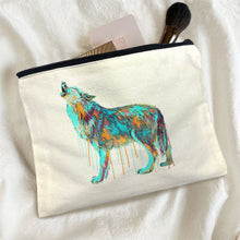 Load image into Gallery viewer, Watercolor Wolf Cosmetic Bag Pack of 5 Made in America
