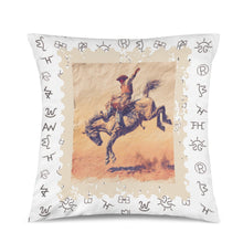 Load image into Gallery viewer, Baha Ranch Stamped Rodeo Cowboy Velvety Soft Pillow Case Made in America
